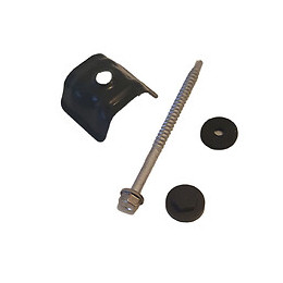 50 fixations plaque acier gris 6.3x100mm