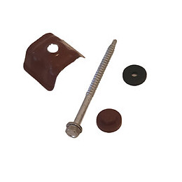 50 fixations plaque acier rouge 6.3x100mm