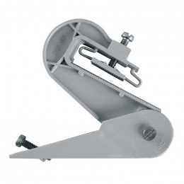 Crochet orientable gouttière gris