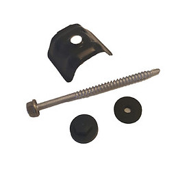 50 fixations plaque acier bleu 6.3x100mm