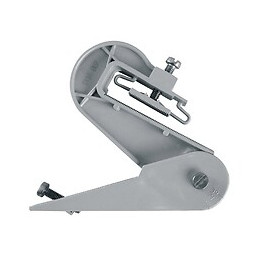 Crochet orientable gouttière gris