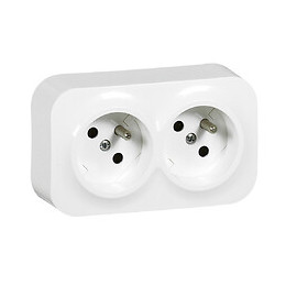 Double Prise de courant avec terre 16 A