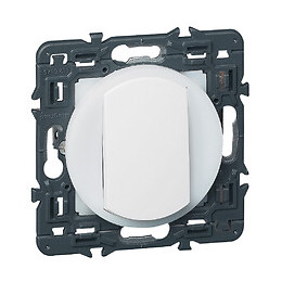 Interrupteur ou va-et-vient à couronne lumineuse Céliane - Blanc