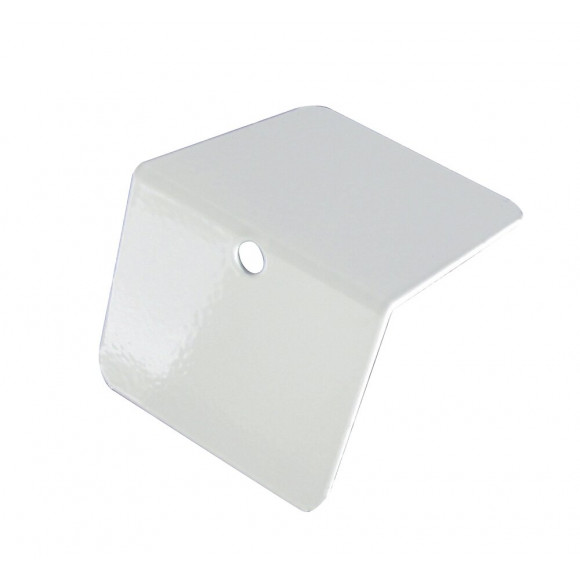 Lot de 5 arrêts de plaque bordure monobloc blanc 32mm