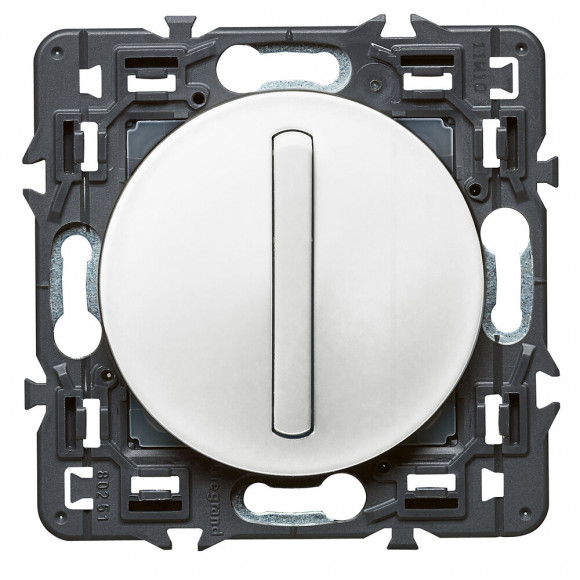 Interrupteur ou va-et-vient doigt étroit Céliane Soft - 10A - Blanc