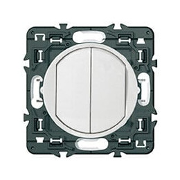 Poussoir + interrupteur ou va-et-vient Céliane Soft - blanc