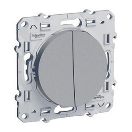 Odace, double va-et-vient Alu, à vis, connexion rapide