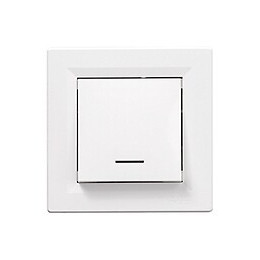 Asfora - Interrupteur va-et-vient lumineux 10A - Blanc