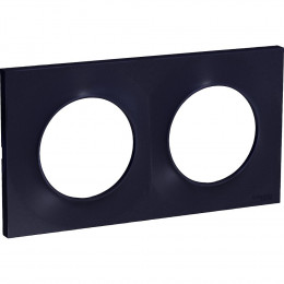 Odace Styl - Plaque 2 postes entraxe 71mm - Anthracite
