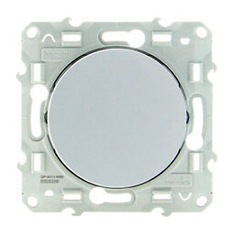 Odace, Bouton poussoir Aluminium, 10 A, à vis