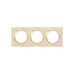 Plaque carrée dooxie 3 postes finition dune