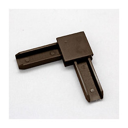 Lot pièces d'angle pour moustiquaire fixe Marron
