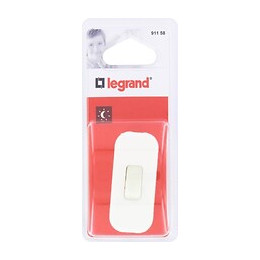 Interrupteur à bascule à touche luminescente blanc