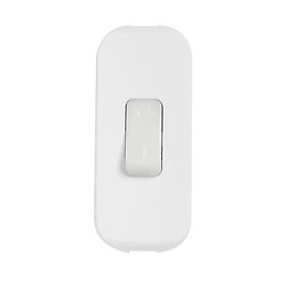 Interrupteur à bascule à touche luminescente blanc