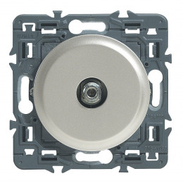 Prise TV simple type ''F'' à visser Céliane - Titane