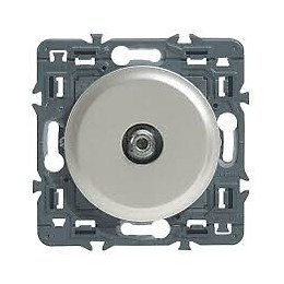 Prise TV simple type ''F'' à visser Céliane - Titane