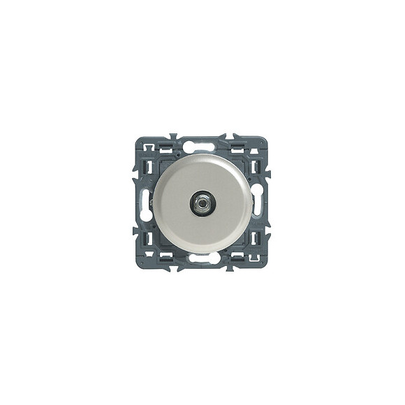 Prise TV simple type ''F'' à visser Céliane - Titane