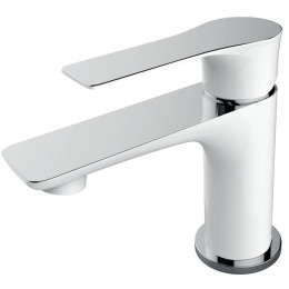 Lover mitigeur lavabo blanc chromé