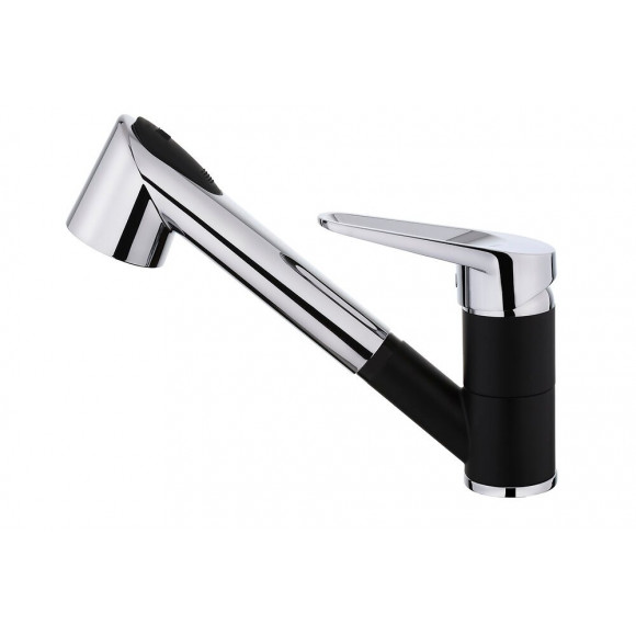 Embla mitigeur évier à douchette noir chromé