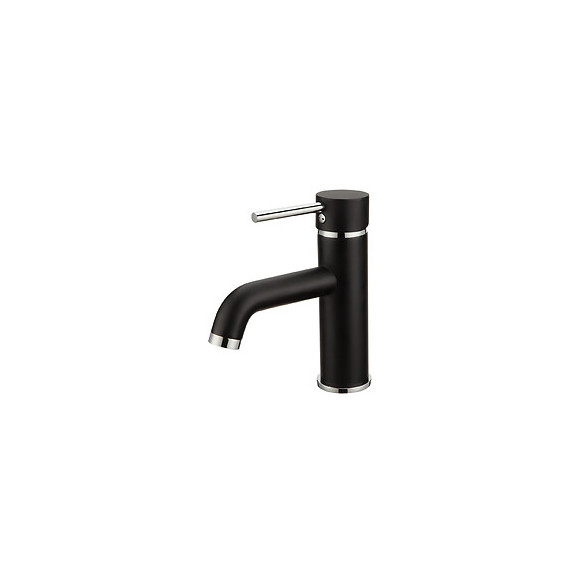KISSY MITIGEUR LAVABO BAS NOIR ET CHROME