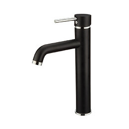 KISSY MITIGEUR LAVABO HAUT NOIR ET CHROME