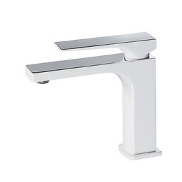 Absolut mitigeur lavabo blanc chromé