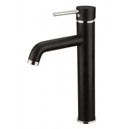 KISSY MITIGEUR LAVABO HAUT NOIR ET CHROME