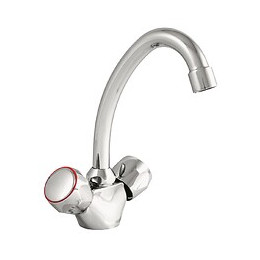 Mélangeur lavabo chromé hauteur 215mm