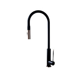 Allure mitigeur évier à douchette noir et or rose