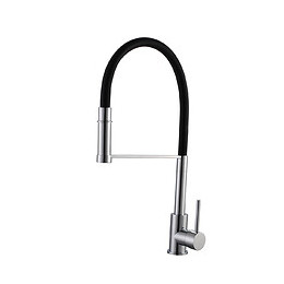 Delisilicon mitigeur à douchette avec flexible silicone noir