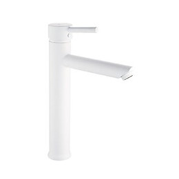 Deco mitigeur lavabo haut blanc