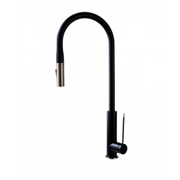 Allure mitigeur évier à douchette noir et or rose