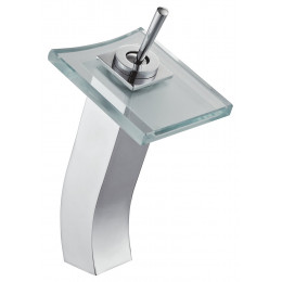 Mitigeur lavabo CRISTALI haut chromé