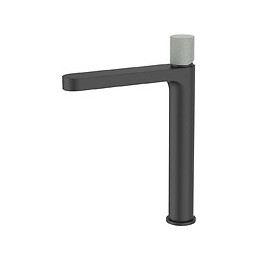 Essenera 2 mitigeur lavabo haut noir et béton