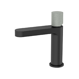 Essenera II mitigeur lavabo bas noir et béton
