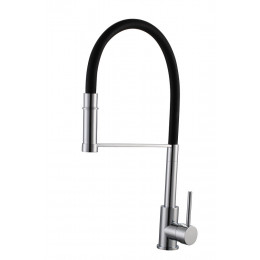 Delisilicon mitigeur à douchette avec flexible silicone noir