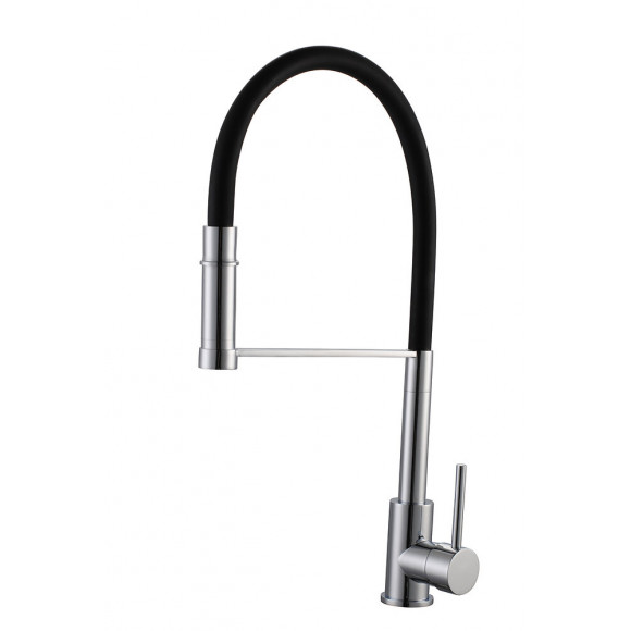 Delisilicon mitigeur à douchette avec flexible silicone noir