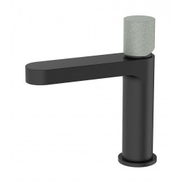 Essenera II mitigeur lavabo bas noir et béton