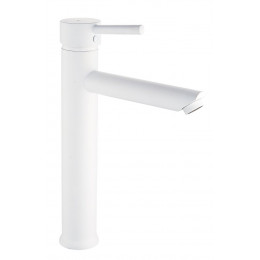 Deco mitigeur lavabo haut blanc