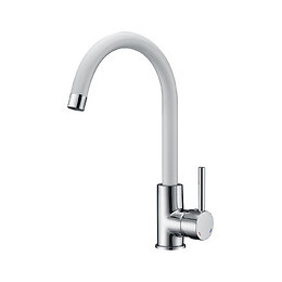 Mitigeur évier ILO BICOLOR chromé blanc