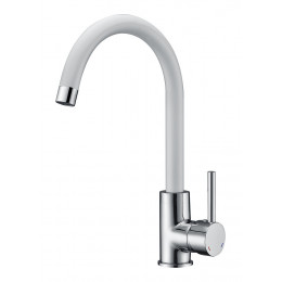 Mitigeur évier ILO BICOLOR chromé blanc