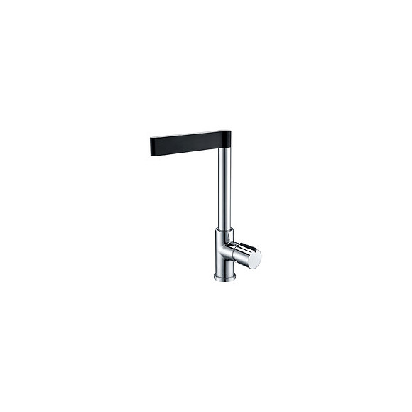 mitigeur evier black style chrome noir boite