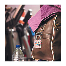 Cadenas à combinaison programmable motif chrome 30mm anse d.5xh.22mm