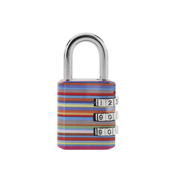 Cadenas à combinaison programmable motif chrome 30mm anse d.5xh.22mm