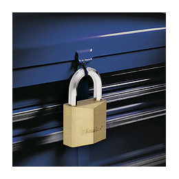 Cadenas à clé laiton massif 40mm anse hexagonale d.7.5xh.23mm 4 clés