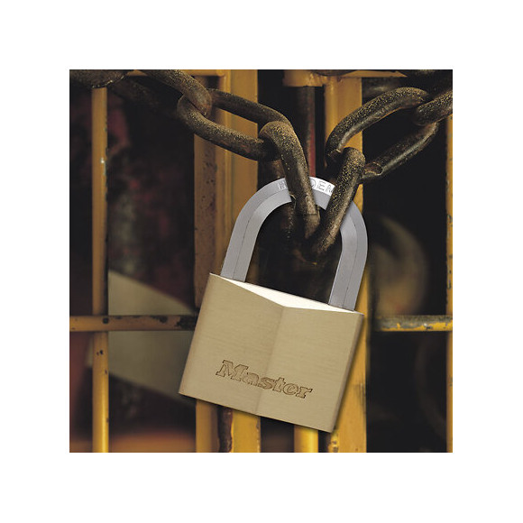 Cadenas à clé laiton massif 40mm anse hexagonale d.7.5xh.23mm 4 clés