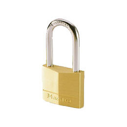 Cadenas à clé laiton 40 mm anse longue d.6xh.38mm