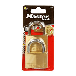 Lot de 2 cadenas à clé laiton massif 50mm anse d.7xh.25mm 5 goupilles