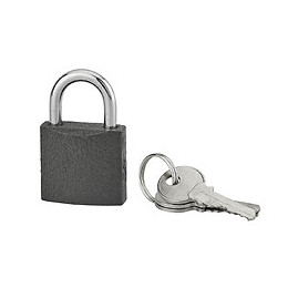 Cadenas acier gris 30mm anse acier 3 clés