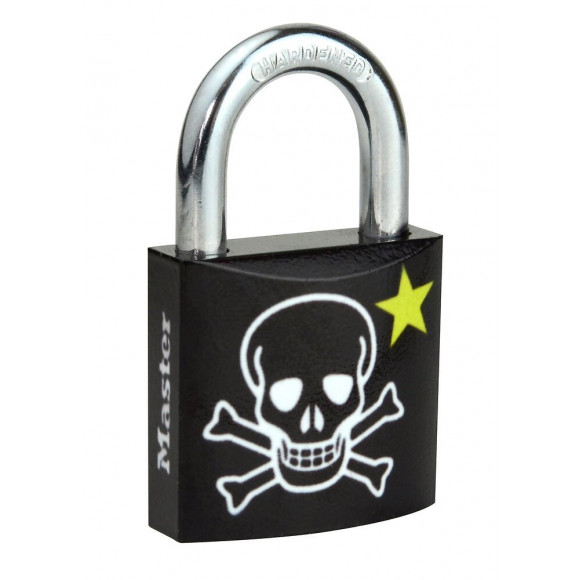 Cadenas à code et tête de mort 30mm anse d.5xh.18mm